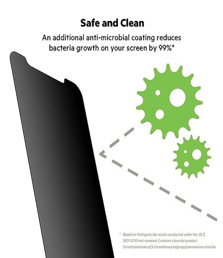 Belkin Privacy Tempered Glass for iPhone 12/12 Pro Screen Protector with Easy Application Tray