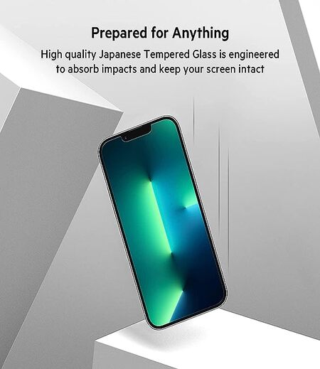 Belkin SCREENFORCE™ iPhone 14, iPhone 13/13 Pro Tempered Glass Antimicrobial-Treated, Crystal Clear, Multi-Level Protection, Easy Align Tray Included for Precise Installation