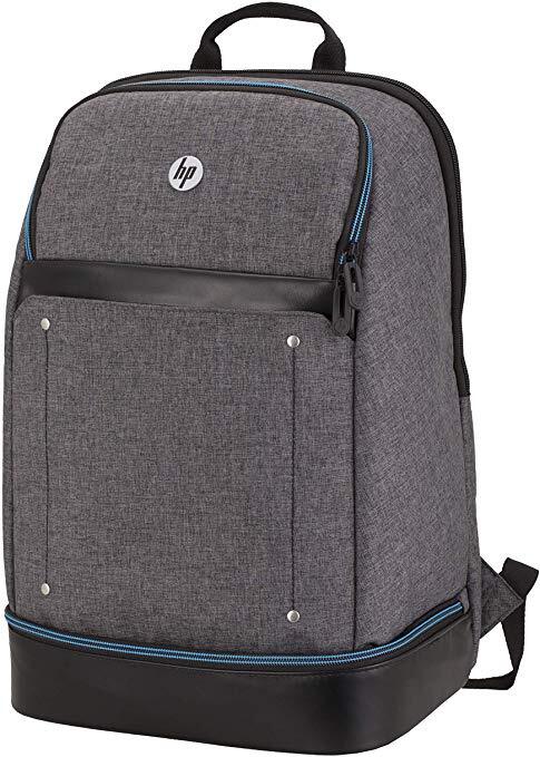 HP Backpack with Single Lunch Box Compartment (Grey)-M000000000171 www.mysocially.com