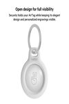 Belkin AirTag Case Secure Holder with Key Chain for Apple Air Tag Protective Cover with Advance Scratch Resistance - White Colour (F8W973)