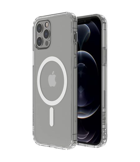 Belkin Thermoplastic Polyurethane for iPhone 12 Mini Magnetic Protective Clear Case, Lightweight Design, MagSafe Compatible, Anti-Microbial Coating (Reduces Bacteria by 99%), Screen-Down Protection