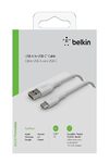 Belkin USB C to USB-A 2.0, Type C cable Tough Unbreakable Braided Nylon material 3.3 feet (1 meter) for Tablet, USB-IF Certified, Supports Fast Charging - White