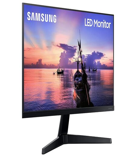 Samsung 22-inch(54.62cm) FHD Monitor, IPS, 75 Hz, Bezel Less Design, AMD FreeSync, Flicker Free, HDMI, D-sub, (LF22T350FHWXXL, Dark Blue Gray)