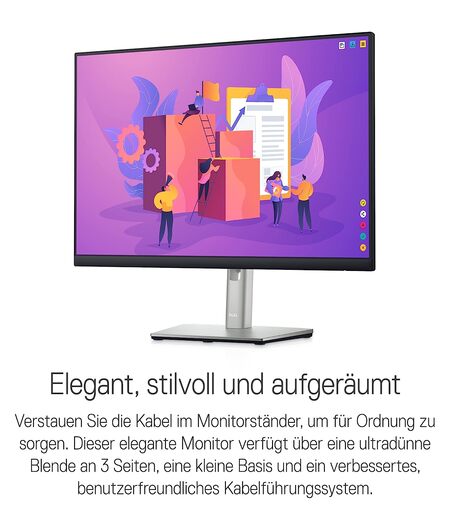 Dell 24" (60.96 cm) FHD Monitor 1920 x 1080 Pixels at 60 Hz|IPS Panel|Brightness 250 cd/m²|Contrast Ratio 1000:1|Colour Support 16.7m|Response Time 8ms (G-to-G) Normal; 5ms (G-to-G) Fast|P2422H-Black