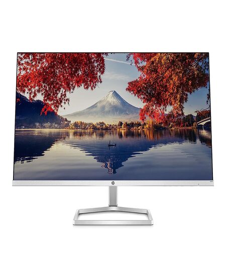 HP M24f 23.8-Inch(60.45cm) Eye Safe Certified Full HD 1920 x 1080 Pixels IPS 3-Sided Micro-Edge LED Monitor, 75Hz, AMD Free Sync with 1xVGA, 1xHDMI 1.4 Ports, 300 nits Silver