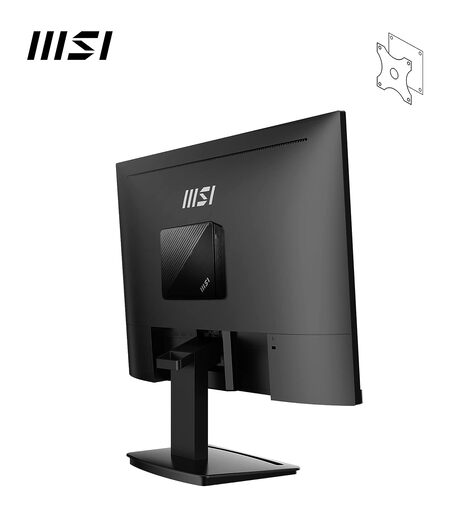 MSI PRO MP243 23.8 Inch Full HD Office Monitor - 1920 x 1080 IPS Panel, 75 Hz, Eye-Friendly Screen, Built-in Speakers, Accessory Slot, HDMI, DP