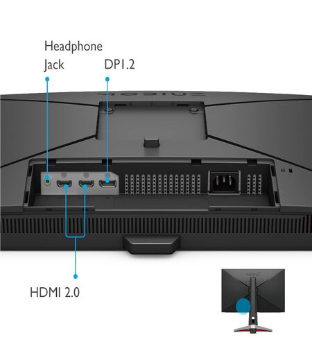 BenQ MOBIUZ EX2510S 24.5"(62cm) IPS Bezel-Less HDR Gaming Monitor with Height Adjust-Full HD,99% sRGB,165Hz,1ms MPRT, AMD FreeSync Premium,Black Equalizer,treVolo Speakers,HDMI,DP(Dark Grey)