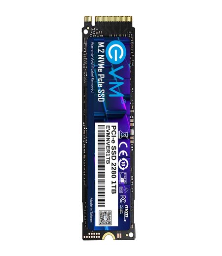 EVM 1TB Internal SSD - M.2 NVMe PCIe (2280) - High-Speed Performance Up to 2300MB/s Read & 1800MB/s Write Speed with Low Power Consumption - Compatible with Gaming PCs & High-Performance Workstations- 5 Year Warranty (EVMNV/1TB)