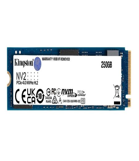 Kingston NV2 250G M.2 2280 NVMe PCIe Internal SSD Up to 1300 MB/s SNV2S/250G