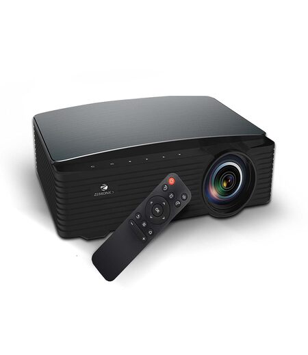 ZEBRONICS Zeb-PIXAPLAY 16 Android Smart LED Projector with Dual Band WiFi/BT v5.1, FHD 1080p, Apps, Miracast DLNA/Airplay Support, 4000 Lumen, 30000H lifespan, 2X HDMI, E-Focus and Remote Control