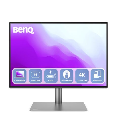 BenQ PD2725U 27 Inch (69 cm) 4K Monitor for Mac/Designers, 3840 x 2160 Pixels UHD, IPS, HDR, AQCOLOR Technology, Factory-Calibrated, Thunderbolt 3, Hotkey Puck G2, ICCsync, KVM, Black