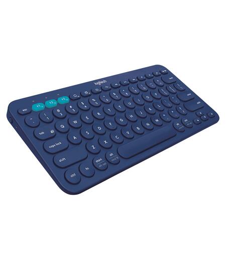 Logitech K380 Wireless Multi-Device Keyboard for Windows, Apple iOS, Apple Tv Android Or Chrome, Bluetooth, Compact Space-Saving Design, Pc/Mac/Laptop/Smartphone/Tablet (Blue)