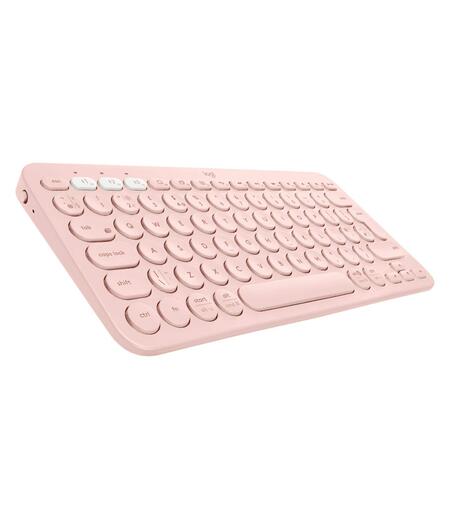 Logitech K380 Wireless Multi-Device Keyboard for Windows, Apple iOS, Apple Tv Android Or Chrome, Bluetooth, Compact Space-Saving Design, Pc/Mac/Laptop/Smartphone/Tablet (Rose))