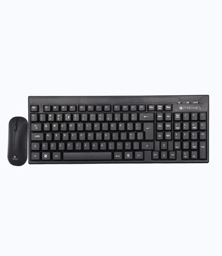Zebronics Zeb-Companion 105 Keyboard & Mouse Combo with Nano Receiver with 106 Keys and and 3 DPI and has Power Saving Mode.