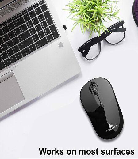 Zebronics Zeb-Shine Wireless Optical Mouse (Black)