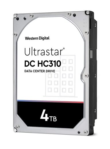 Western Digital 4TB Ultrastar DC HC310 SATA HDD - 7200 RPM Class, SATA 6 Gb/s, 256MB Cache, 3.5" (HUS726T4TALA6yz)