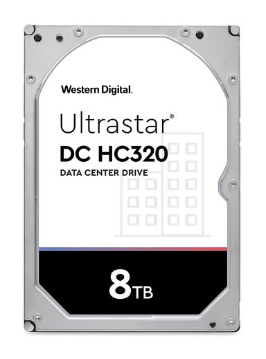 Western Digital 8TB Ultrastar DC HC320 SATA HDD - 7200 RPM Class, 256MB Cache, SATA 6 Gb/s, 3.5" (HUS728T8TALE6L4)