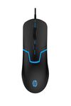 HP M100 USB Wired Gaming Optical Mouse with LED Backlight and Adjustable 1000/1600 DPI Settings, 3 Buttons and Press Life Up to 5 Million Clicks, 3 Years Warranty (3DR60PA, Black)