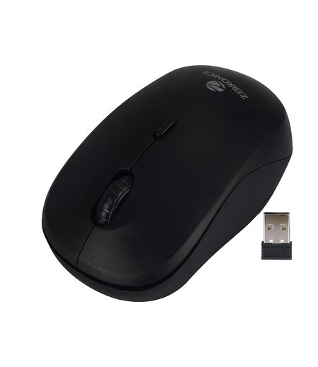ZEBRONICS Zeb-Bold 2.4GHz Wireless Optical Mouse with High Precision - USB