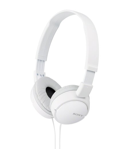 Sony MDR-ZX110 Wired On-Ear Stereo Headphones without Mic (White)