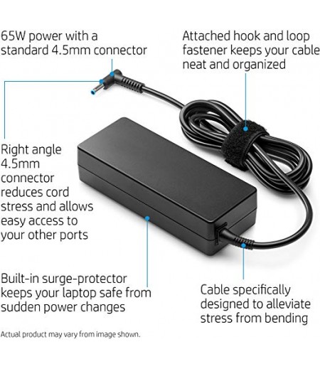 HP 65W 4.5mm Non-EM AC Adapter Charger (Without Power Cord)-M000000000190 www.mysocially.com