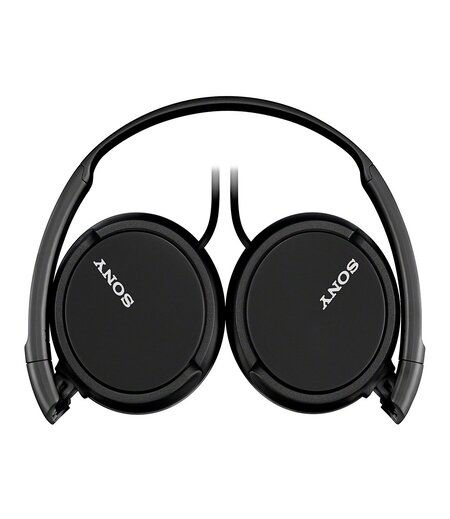 Sony MDR-ZX110AP Wired On-Ear Headphones with tangle free cable, 3.5mm Jack, Headset with Mic for phone calls - (Black)