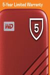 Western Digital 2TB My Passport Portable SSD, 1050MB/s R, 1000MB/s W, Upto 2 Meter Drop Protection, HW Encryption, Type-C Cable & Type-A Adaptor, for PC&Mac, Red, 5Y Warranty, External SSD