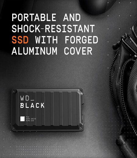 Western Digital WD_Black P50 Game Drive SSD 500GB, 2000MB/s R, USB 3.2 Gen 2x2, for PS4, X Box, PC & Mac, 5Y Warranty