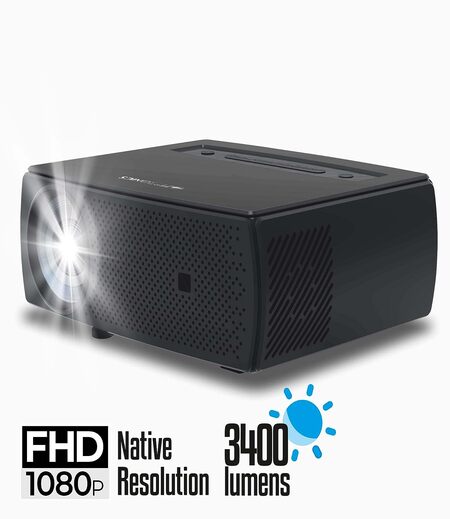 ZEBRONICS Zeb-PIXAPLAY 15 Android Smart LED Projector with WiFi/BT v5.1, FHD 1080p, Apps, Miracast DLNA/Airplay Support, 3400 Lumen, 30000H lifespan, HDMI, 2X USB Speaker and Remote Control