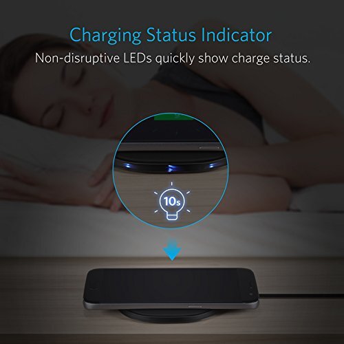 Anker 10W Wireless Charger, Qi-Certified Wireless Charging Pad, PowerPort Wireless 10 for iPhone 8/8 Plus, iPhone X, Samsung Galaxy S9/S9+ and More, Provides Fast-Charging for Galaxy S8/S8+/S7-M000000000257 www.mysocially.com