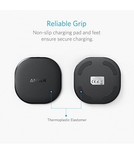 Anker 10W Wireless Charger, Qi-Certified Wireless Charging Pad, PowerPort Wireless 10 for iPhone 8/8 Plus, iPhone X, Samsung Galaxy S9/S9+ and More, Provides Fast-Charging for Galaxy S8/S8+/S7-M000000000257 www.mysocially.com