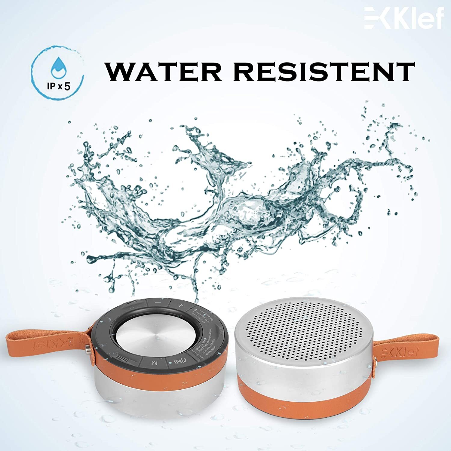 Klef X3 Metal Portable Wireless Bluetooth Speaker with Deep Bass and Mic (Silver)-M000000000389 www.mysocially.com