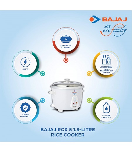 Bajaj Majesty New RCX 5 1.8-Litre Multi-function Cooker-M000000000395 www.mysocially.com