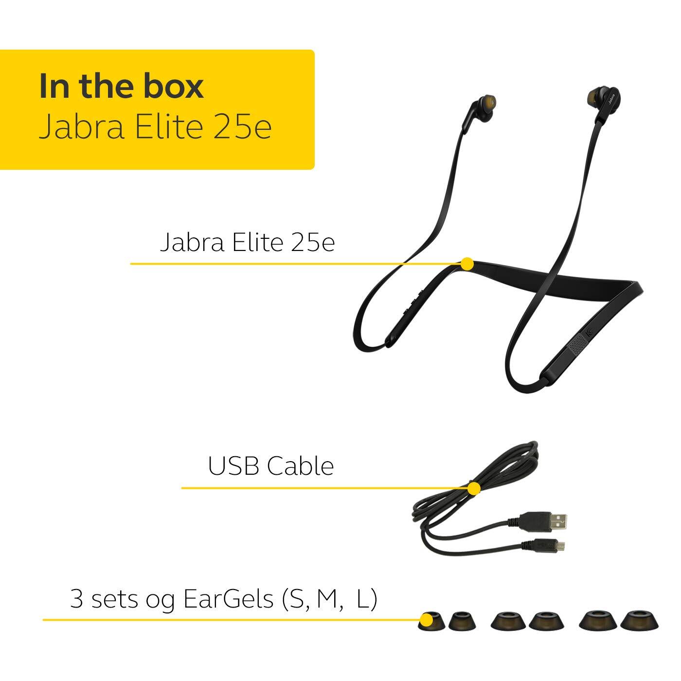 Jabra Elite 25E Wireless Bluetooth Headphone (Black)-M000000000419 www.mysocially.com