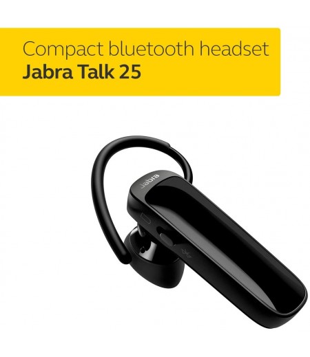 Jabra Talk 25 Bluetooth Headset for HD Hands-Free Calls with Clear Conversations and Streaming Multimedia - Black-M000000000424 www.mysocially.com