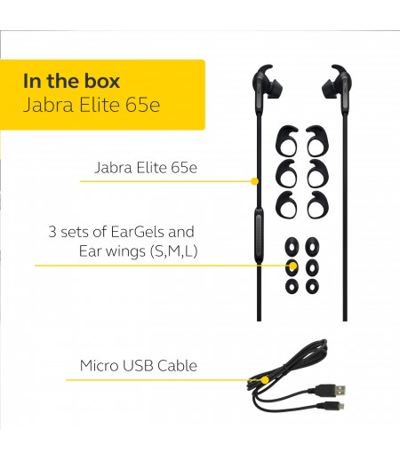 Jabra Elite 65e Wireless In-Ear Headphones with ANC - Titanium Black-M000000000427 www.mysocially.com