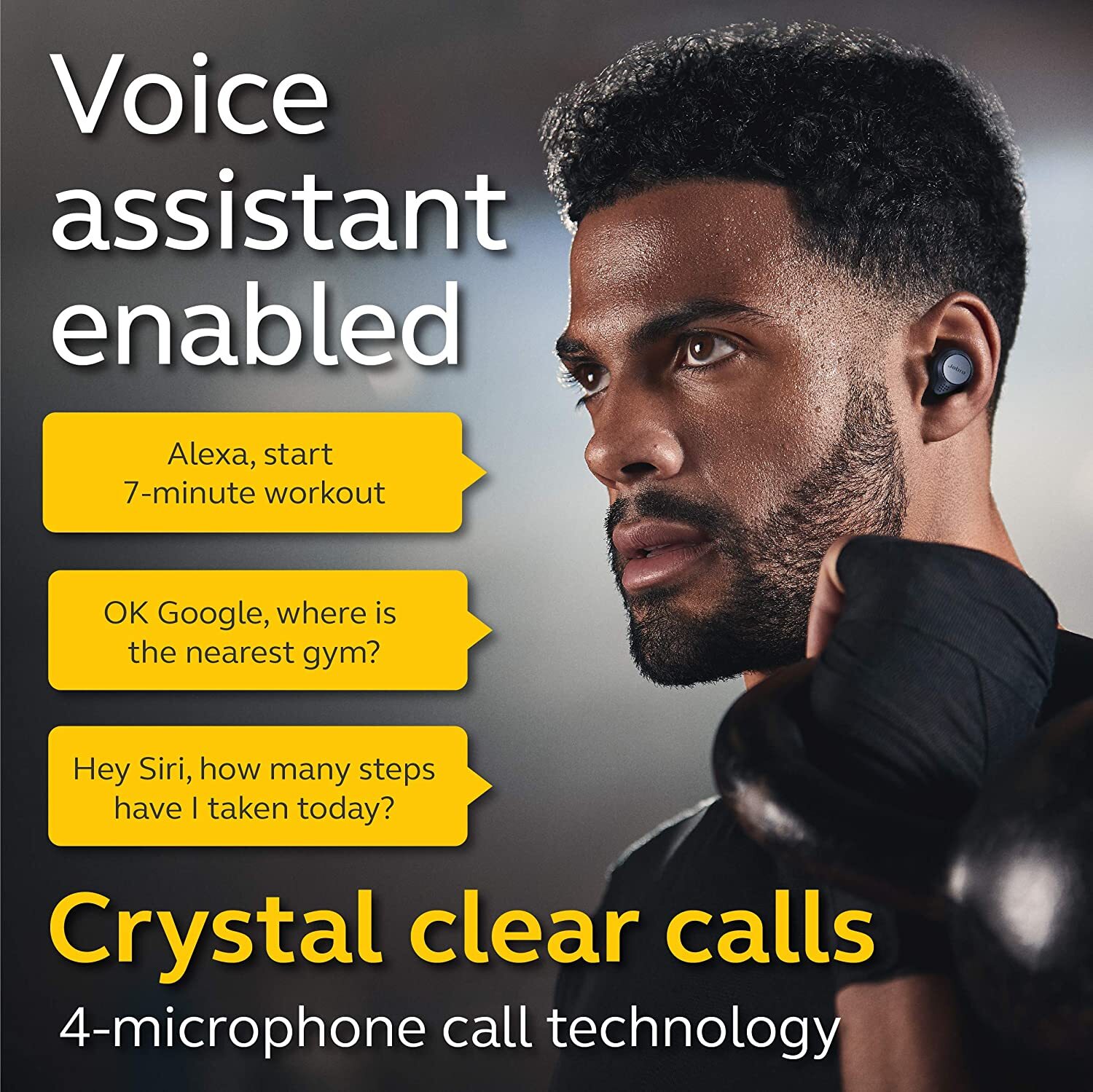 Jabra Elite Active 75t Earbuds, Alexa Enabled,  Compact, Waterproof, dust and sweat resistant, True Wireless Earbuds with Charging Case - Navy-M000000000430 www.mysocially.com