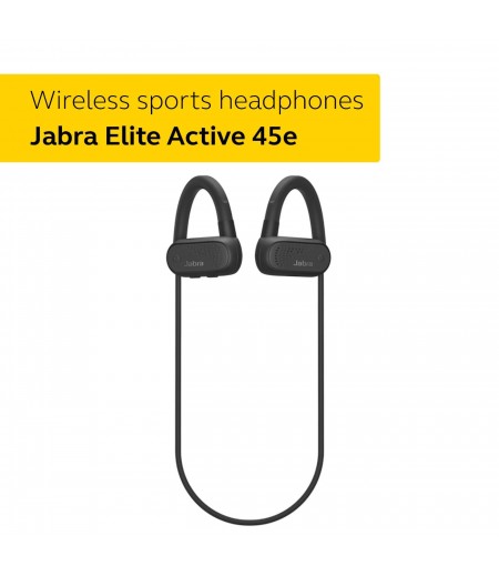 Jabra Elite Active 45e, Wireless Sports Earbuds, Waterproof and Alexa Enabled, Earhooks and Earwings - Black-M000000000431 www.mysocially.com