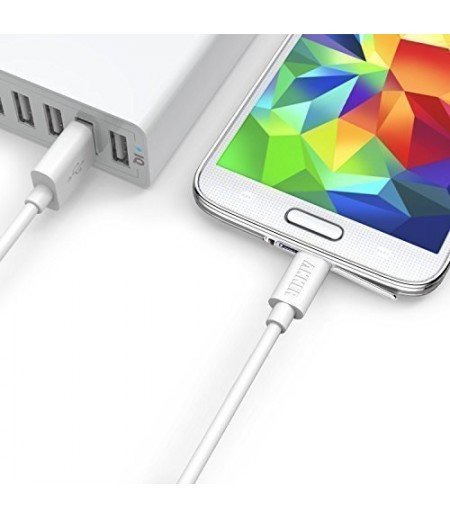 Anker 24W Dual USB PowerDrive 2 Car Charger with 3ft Micro USB to USB Cable, in White shade-M000000000450 www.mysocially.com