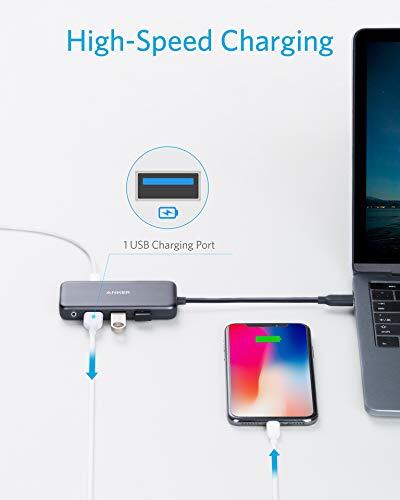 Anker USB C Hub, 4-in-1 USB C 1C3A, with 60W Power Delivery, 3 USB 3.0 Ports, for MacBook Pro 2016/2017/2018, Chromebook, XPS, and More-M000000000452 www.mysocially.com