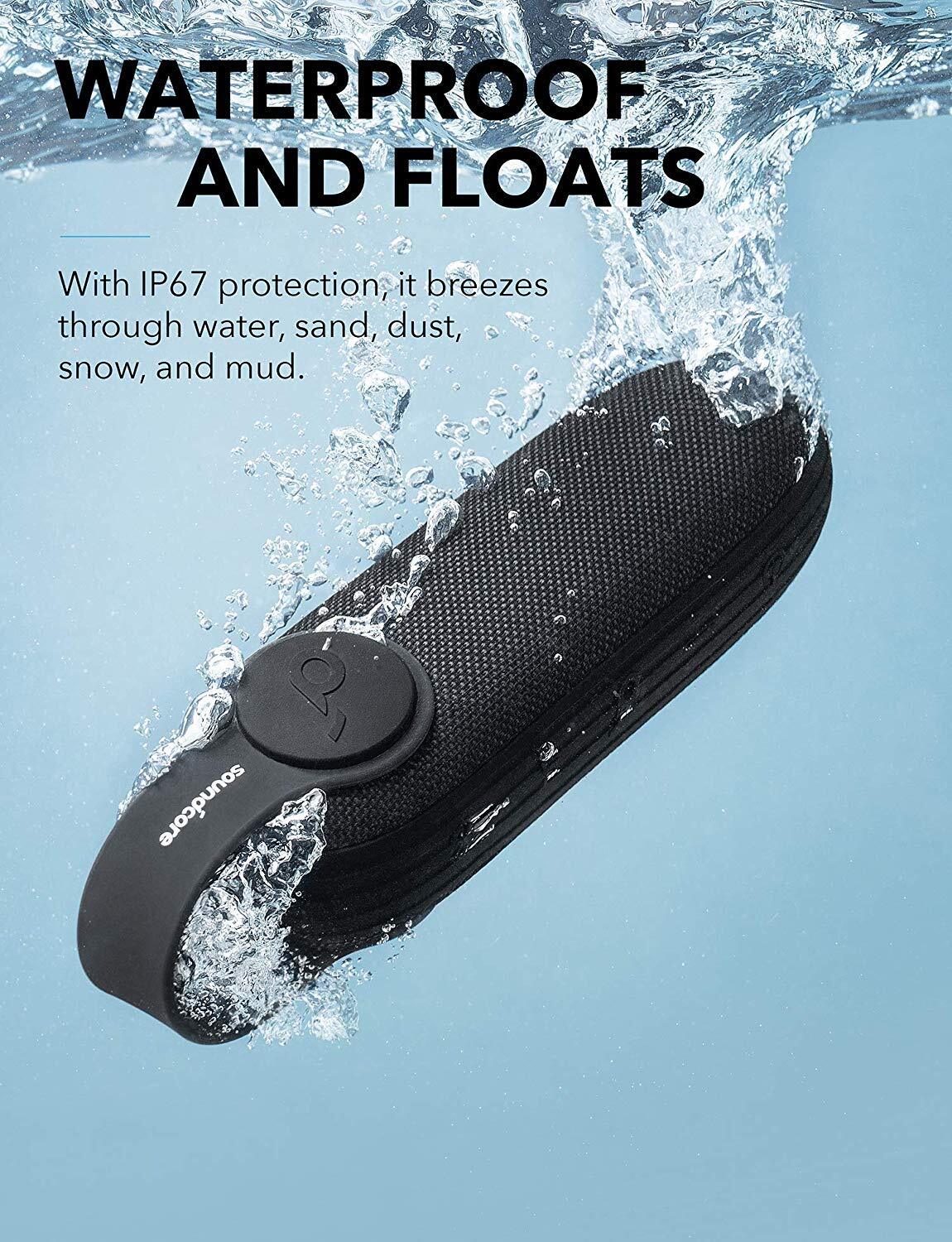 Soundcore Speaker Icon by Anker, Bluetooth and Waterproof Portable Speaker for Adventures, IP67 Water Resistance, 12-Hour Playtime-M000000000459 www.mysocially.com
