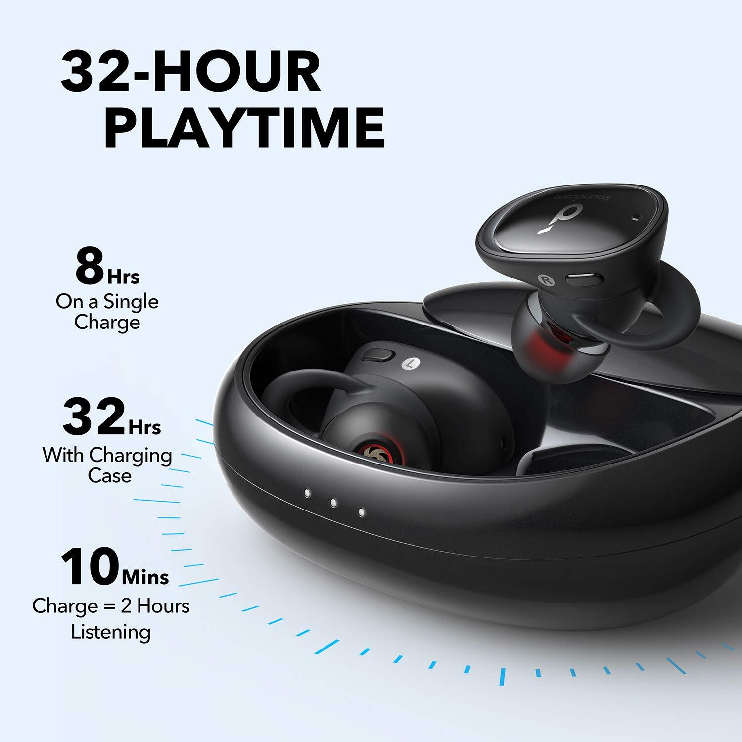 Soundcore Anker Liberty 2 Wireless Earbuds, 32H Playtime, Hear ID Personalized Sound, Bluetooth 5.0, 4 Mics with Uplink Noise Cancellation Headphones-M000000000463 www.mysocially.com