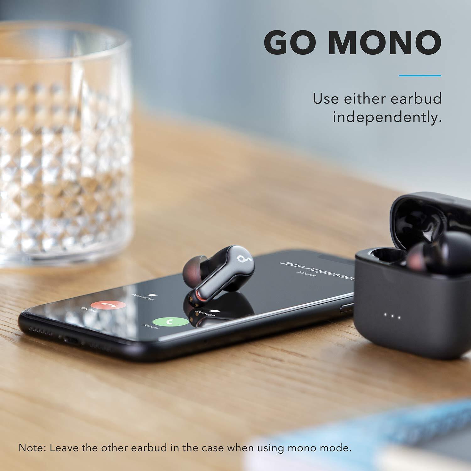 Soundcore Liberty Air 2 Wireless Earbuds, Diamond Coated Drivers, Bluetooth Earphones with 4 Mics, 28H Playtime, Noise Cancelling Earbuds, Wireless Charging- Black-M000000000464 www.mysocially.com