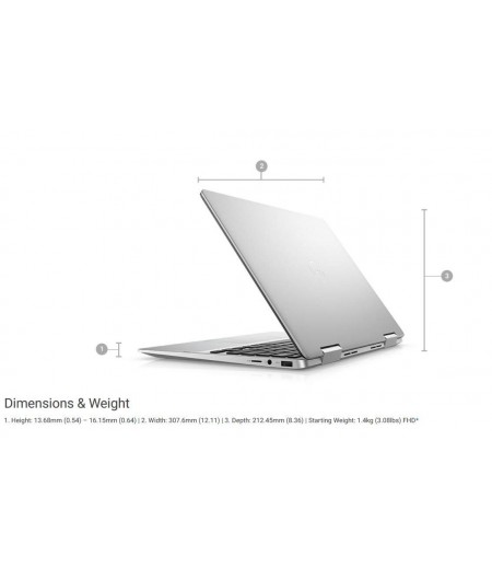 Dell Inspiron 7386 13.3 Inch FHD Touch Thin & Light Laptop (Core i5 8th Gen/8GB/256GB SSD/Windows 10 + MS Office/Integrated Graphics/Silver)Stylus Pen-M000000000504 www.mysocially.com