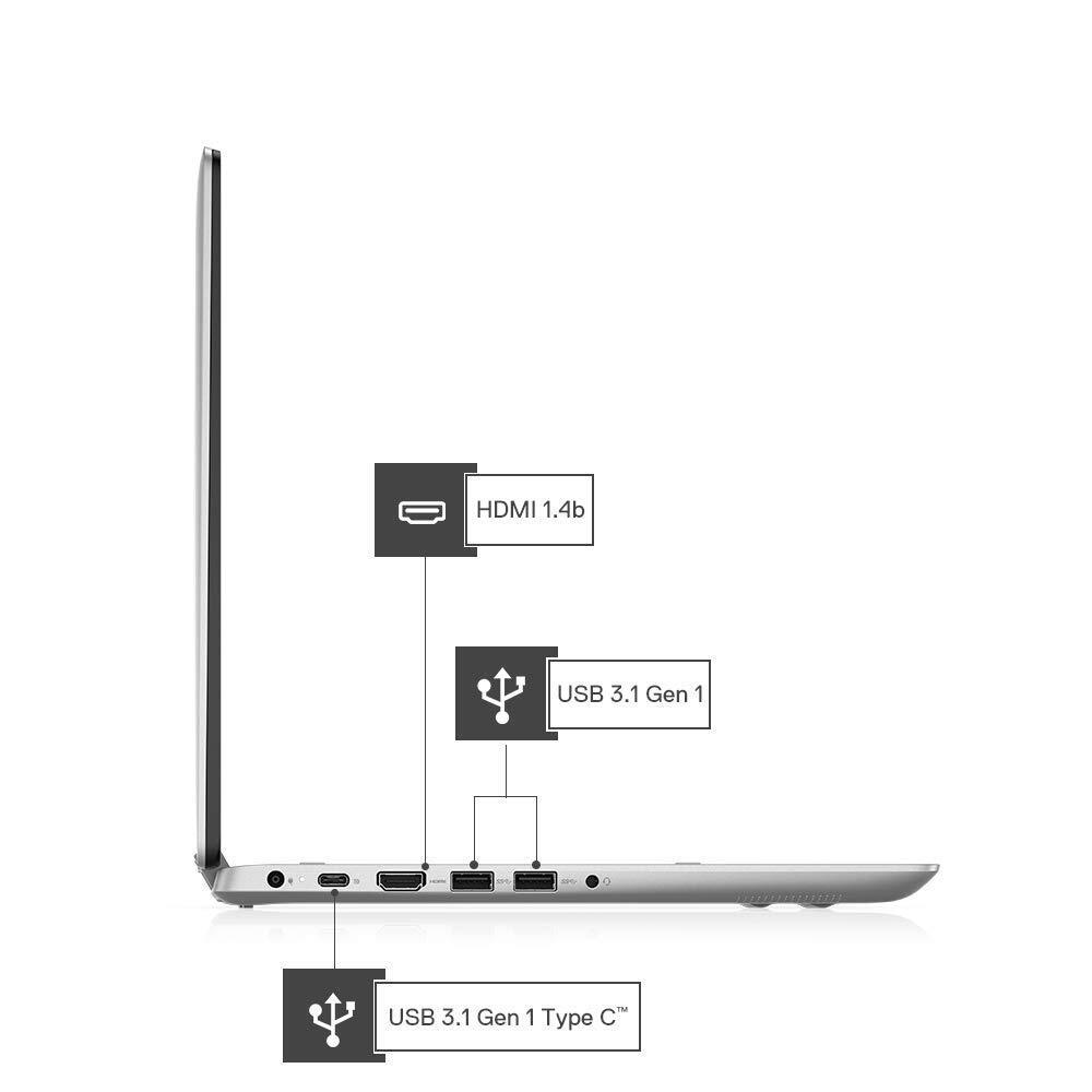 DELL Inspiron 5491 2in1 Touchscreen 14-inch Laptop (10th Gen i3-10110U/4GB/256GB SSD/Windows 10 + MS Office/Integrated Graphics), Platinum Silver-M000000000511 www.mysocially.com