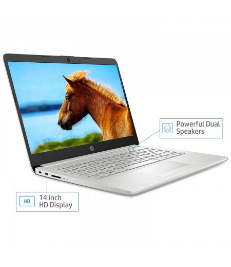 HP 14s cf3006tu 14-inch Laptop (Core i3-1005G1/4GB/1TB HDD/Windows 10 Home/Intel UHD Graphics) Natural Silver