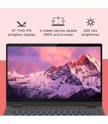 Lenovo IdeaPad Flex 5i 10th Gen Intel Core i3 14 inch Full HD IPS 2-in-1 Convertible Laptop (4GB/256GB SSD/Windows 10/MS Office 2019/Graphite Grey/1.5Kg), 81X10083IN-M000000000534 www.mysocially.com
