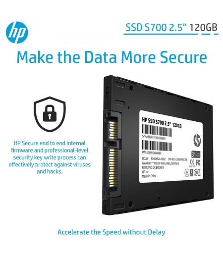 HP SSD S700 2.5 Inch 120GB SATA III 3D NAND Internal Solid State Drive (2DP97AA)-M000000000592 www.mysocially.com