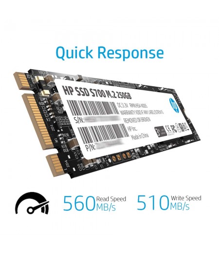 HP SSD S700 M.2 2280 250GB SATA III 3D TLC NAND Internal Solid State Drive (SSD)-M000000000594 www.mysocially.com