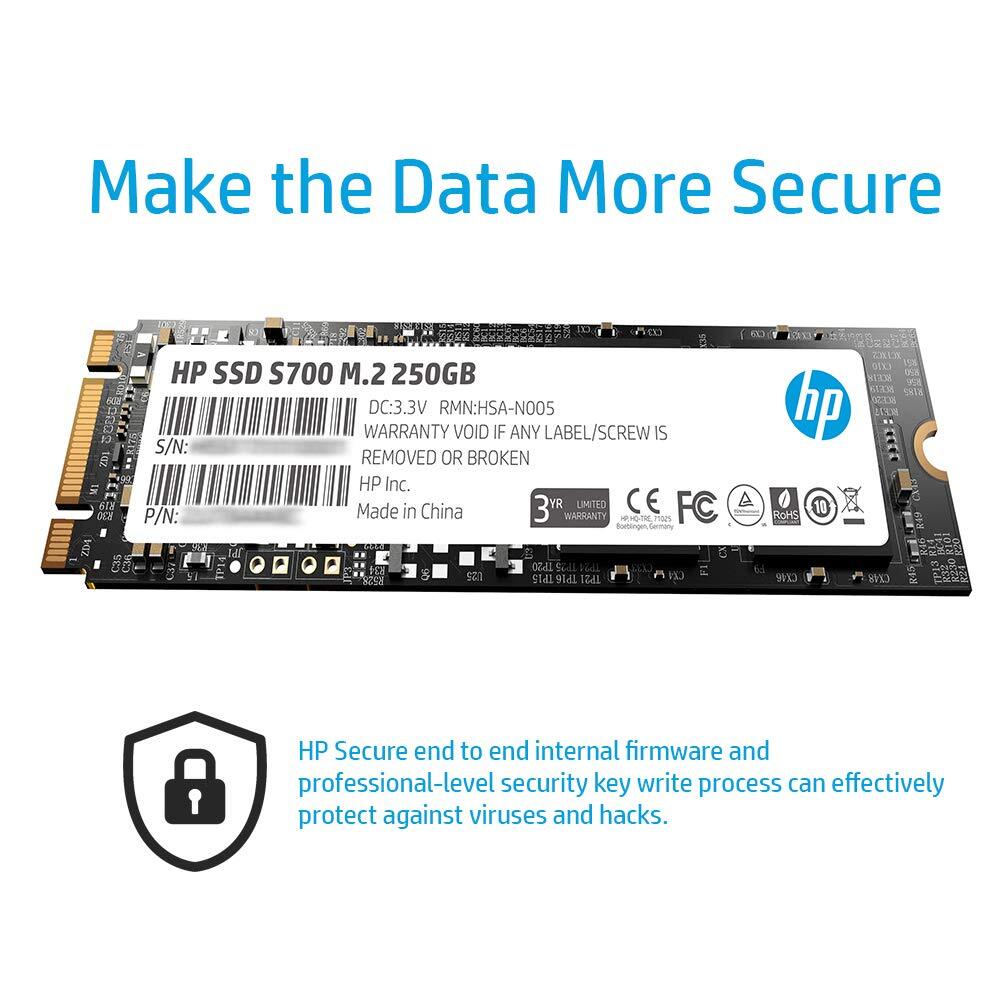 HP SSD S700 M.2 2280 250GB SATA III 3D TLC NAND Internal Solid State Drive (SSD)-M000000000594 www.mysocially.com